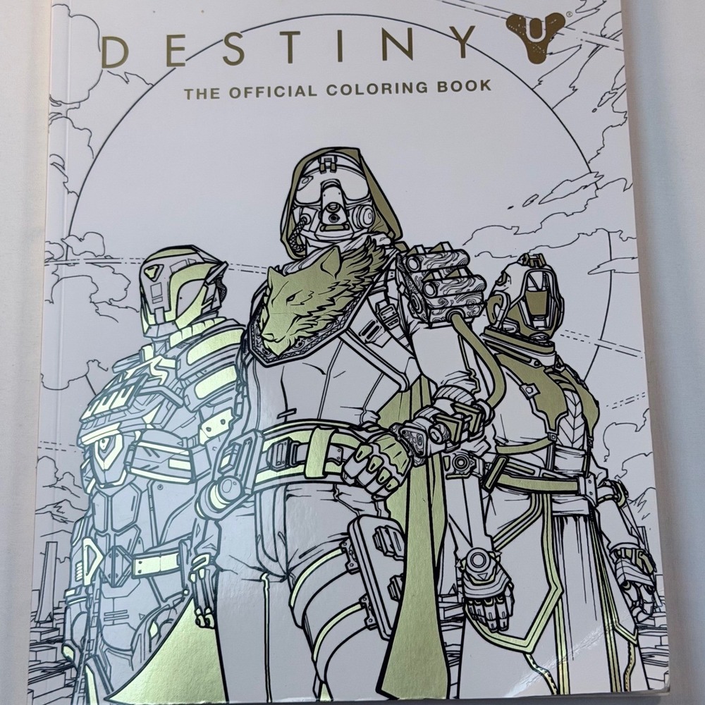 Destiny The Official Coloring Book Bungie Hardcover Sci Fi Gaming Art Unused